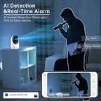 Security Camera Indoor Cam-2K 360° WiFi Cameras for Home Security,Pan & Tilt,Pet/Dog/Baby Camera with Phone app,2-Way Audio,Night Vision,24/7 Cloud & Micro SD Card Storage 1 Pack