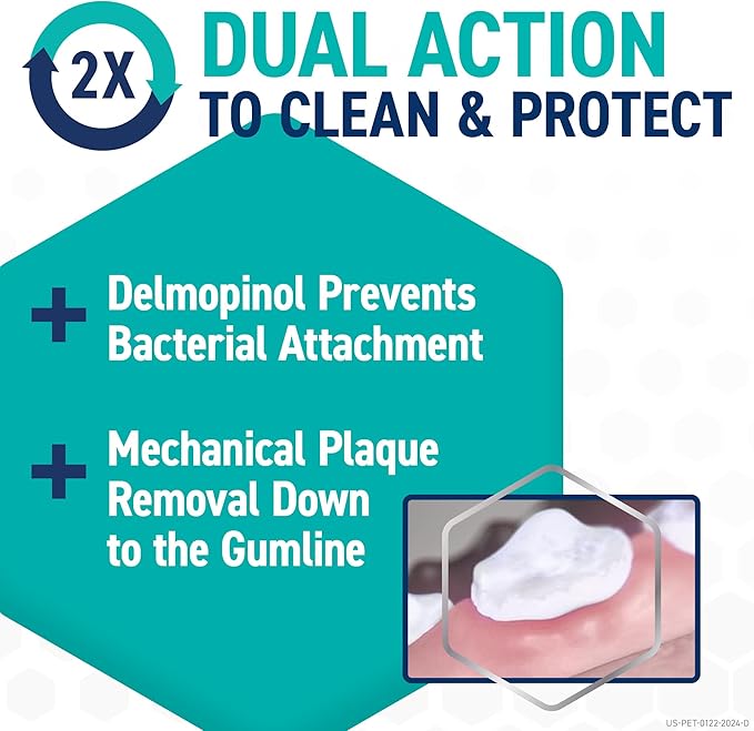 OraVet Dental Hygiene Chews for Small Dogs, Oral Care with Delmopinol, Vanilla Flavor, 14 Count