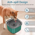 UPSKY 3L Dog Water Bowl 101oz Stainless Steel Dog Bowl No Spill Large Capacity Dog Food Water Bowl Slow Water Feeder, Spill Proof Pet Water Dispenser Vehicle Carried Travel Water Bowl for Dogs, Cats