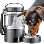 Dog Water Bottle Portable Bowls - 95oz Large Travel Water Bowl Dispenser for Dogs, Pet Camping Beach Essentials Traveling Car Park Accessories, Leak Proof Pet Drinking Dispenser for On The Go, Black