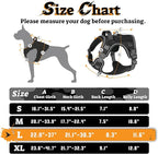 rabbitgoo Dog Harness for Large Dogs No Pull, Tactical Service Pet Vest with Molle and Control Handle, Adjustable and Reflective Military Harness for Easy Walking and Training, Black, L