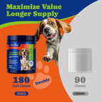 Flea and Tick Prevention for Dogs Chewable - 180 Soft Chews, Turkey & Pumpkin Flavor - Dog Flea and Tick Treatment Chewable, Natural Defense - Dog Immune Support Supplement