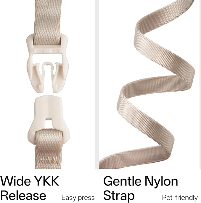 Escape Proof Cat Harness Anti-Choke Quick Release Adjustable QR Code Soft Nylon Durable Lightweight Figure 8 Cat Harness Anti Escape for Kitten Small Medium Large Cats (Blush Pink, M)