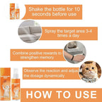 2PCS Cat Deterrent Spray, Effective Cat Scratch Deterrent Training Aid for Furniture, Natural Cat Spray Deterrent, for Urine Marking & Scratching