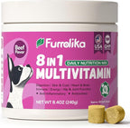Furrolika Multivitamin Chews for Dogs - Dog Vitamins and Supplements with Glucosamine, Chondroitin, Digestive Enzymes, Probiotics - Hip & Joint, Immune System, Skin & Coat Support - 60 Soft Chews
