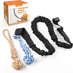 LOOBANI Spring Pole Dog Rope Toys - Tug of War Dog Toy for Pitbull Medium to Large Dogs, Indoor Outdoor Use Bungee Hanging Exercise Ropes Muscle Builder Interactive Toys (Door Hanging Style)