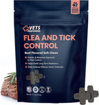Vets Preferred Flea and Tick Prevention for Dogs Chewable - Daily Defense Without Harsh Chemicals - Immune Support & Antioxidant Protection - Beef Flavored - 90 Soft Chews