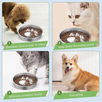 Stainless Steel Slow Feeder Dog Bowls – Non-Slip Metal Dog Bowl for Large & Medium Breeds, Puppy Puzzle Feeder – 2 Cup Capacity for Small to Big Pets – Durable Slow Feed Dog & Cat Food Dish