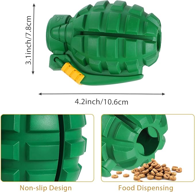 Indestructible Dog Toys for Aggressive Chewers - Heavy Duty, Durable Toys for Large Dogs (Green)