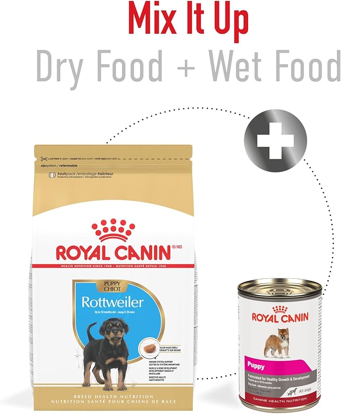 Royal Canin Rottweiler Puppy Breed Specific Dry Dog Food, 30 lb bag