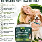 Dog Multivitamin Chewable with Glucosamine & MSM, Omegas 3 & 6, Probiotics, Dog Vitamins and Supplements for Hip & Joint Health, Skin & Coat, Immune Boost & Overall Health 120 Soft Chews