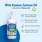 Pet Wellbeing Wild Alaskan Salmon Oil for Cats - Wild-Caught, Cold-Processed, Daily Omega-3 Fish Oil for Healthy Coat and Skin, Joint Mobility and Strength - EPA, DHA - 8 fl oz (236 ml)