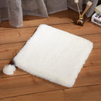 SHENGOCASE 2-Pack 10.6"x10.6" Square Faux Rabbit Fur Cat Dog Bed Cushion Pad Mat, Cat Tree Tower Replacement Cushion Pad, Pad for Window Perch, Cat Dog Carrier House Cage Crate Kennel Furniture