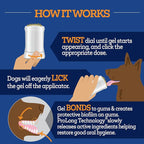 Twist and Lick Dental Gel for Dogs, Cleans Teeth and Freshens Breath for 24 Hours, Peanut Butter Flavor, 2 oz, 30 Day Supply