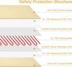 Toozey Large Pet Heating Pad, 6 Adjustable Temperature Heated Dog Bed with Timer, Waterproof Electric Heated Mat for Dogs and Cats, Chew Resistant Cord, Safe Indoor Use, 35x24in