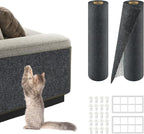 2Pack Total 78.7"x15.8" Cat Scratch Mat for Cat Couch Furniture and Wall Protector | Trimmable Self-Adhesive Carpet Climb Cat Scratcher for Covering Cat Tower and Replacement Pads (Dark Grey)
