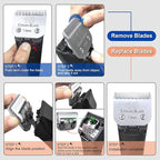 3 Pack 10# Detachable Pet Dog Grooming Ceramic Blades,Compatible with Andis,Oster A5,Wahl KM-10 Series,Size #10 Blade 1/16-Inch 1.5MM Cut Length