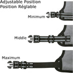 HEELE Dog Harness, No Pull Adjustable Padded Reflective Harness for Small Medium Large Dogs with Handle for Walking Training, Grey, M