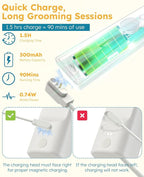 FURGO 3-in-1 Pet Steam Brush for Dogs & Cats – Reduces Static, Long-Pin Head for Long Hair, One-Click Release Button, Dog Spray Brush for Shedding Control (Long)