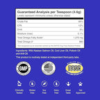 Fish Oil for Dogs - Omega 3 for Dogs from Alaskan Salmon, Cod & Krill Oil - EPA DHA Fatty Acids - Less Shedding & Itching - Skin, Joint, Immune & Heart Health - Liquid Supplement (32 oz)