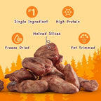 Jungle Calling Cat Treats & Dog Snacks, Freeze Dried Chicken Hearts Halves for Cats & Dogs, Single Ingredient Organ Meat, High Protein Pet Training Treats & Food Topper, 7.76 oz