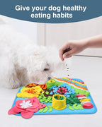 Snuffle Mat for Dogs, Pet Treats Feeding Mat, 20 x 20 inch for Medium & Large, Felt Wool Dog Feeding Mats for Slow Feed, Relieve Anxiety, with Anti-Slip Botton
