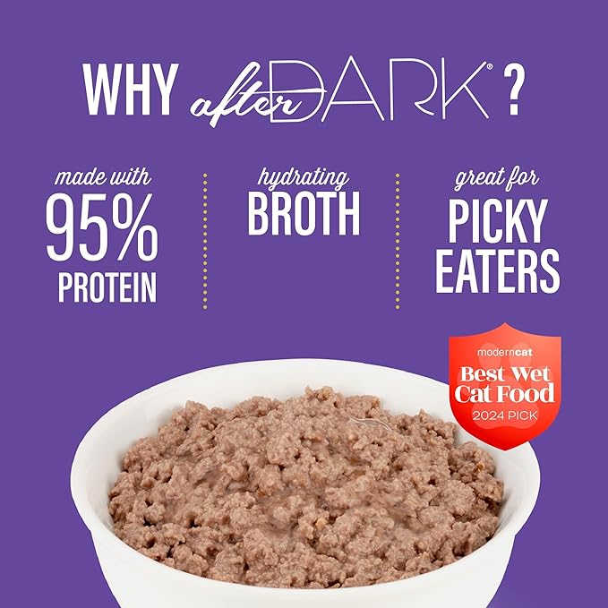 Tiki Cat After Dark Pâté, Variety Pack, High-Protein and 100% Non-GMO Ingredients, Wet Cat Food for Adult Cats, 3 oz. Cans (Pack of 12)