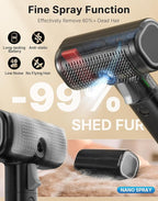 5-in-1 Cat Hair Brush & Gromming Rakes, Cat Steam Comb for Long or Short Haired Indoor Cats, Dog Hair Spritz Comb for Deshedding and Untangling, Pet Brush for Dog Kitten Rabbit Massage