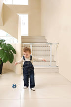 29"-57" Baby and Pet Safety Gate, 30" Tall Metal Walk-Thru Gate for Doorways & Stairs, Easy One-Hand Open, Dual Lock, Extensions & Wall Mounts Included (Gray, 29"-46" W x 30.5“H)