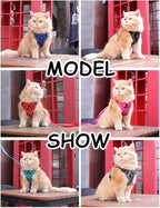 Cat Harness and Leash Set, Upgraded Escape Proof Adjustable Vest with Lead for Large Cat Small Dog Puppy Outdoor Walking, Soft Breathable Mesh Jacket with Reflective Strips for Dark Night L Green