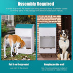 Automatic Gravity Dog Feeder Large Breed 50 lb, Galvanized Metal Self Feeding Dog Food Dispenser Extra Large Automatic Pet Feeder, for Indoor or Outdoor Use