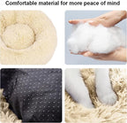 Cat Beds for Indoor Cats,20 Inch Dog Bed for Small Melium Large Dogs, Washable-Round Pet Bed for Puppy and Kitten with Slip-Resistant Bottom