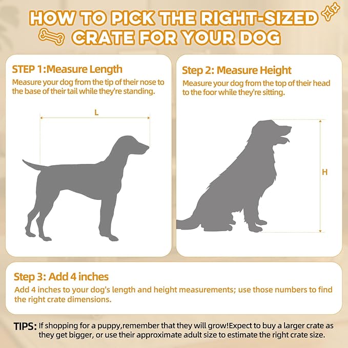 38" Dog Crate Furniture - Dog Crate with DIY Frame, Sliding Door Indoor Kennel, Wooden Dog Cage End Table, for Medium/Large Breed, Rustic Brown Size L