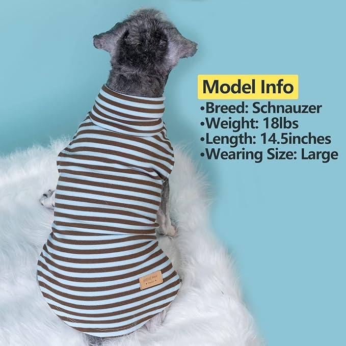 KYEESE 2Pack Dog Sweater Soft Dog Sweatshirt Pullover Pet Sweaters for Medium Dogs Male Warm Pet Coats Stretchy Dachshund Clothes Turtleneck Dogs Clothes