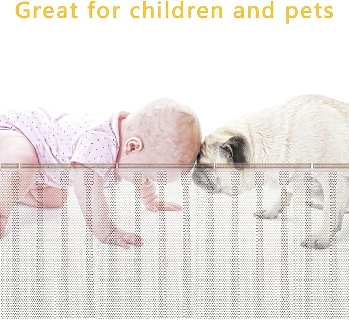 PetSafe Balcony Netting - Stairway Net for Pets & Kids, Clear (10ft*2.6ft Thick)