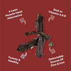 Skona PetFood Beef Heart Jerky Dog Treats & Cat Jerky Treats, High Protein, Single-Ingredient Training Snacks, Grain-Free, USA Made, Rich in Taurine, Supports Digestion & Dental Health, 4oz