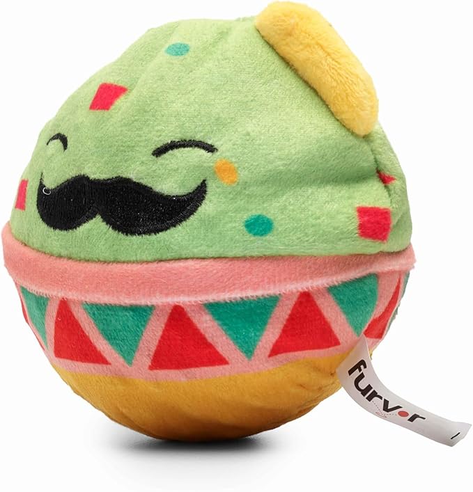 Flourish Pets 2 in 1 Multi-Layer Chew Toy for Active Dogs | Non-Toxic BPA Free Double Stitched Soft Fabric Exterior Dog Toys | Long-Lasting Dog Plush Toys – Mr. Guac 3.5"