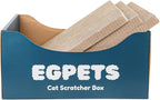 Cardboard Cat Scratcher Box for Indoor Cats with 3Pcs Extra-Large Scratching Board, Refillable and Sturdy, Ideal for Hiding, Scratching and Sleeping, Easy to Clean and Assemble, Blue