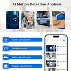 Security Camera Indoor Cam-2K 360° WiFi Cameras for Home Security,Pan & Tilt,Pet/Dog/Baby Camera with Phone app,2-Way Audio,Night Vision,24/7 Cloud & Micro SD Card Storage 2 Pack