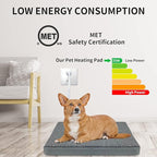 Heated Pet Beds for Indoor/Outdoor Cat & Dog Orthopedic Foam Warming Cat Beds Auto Temperature Control, Washable Cover with Waterproof Liner Thermo Kitty Electric Heating Bed