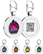 Personalized Dog Tags with QR Code - Custom Dog Name Tags, Smart Pet ID Tags, Free Online Scan for Instant Pet Location Alert Email