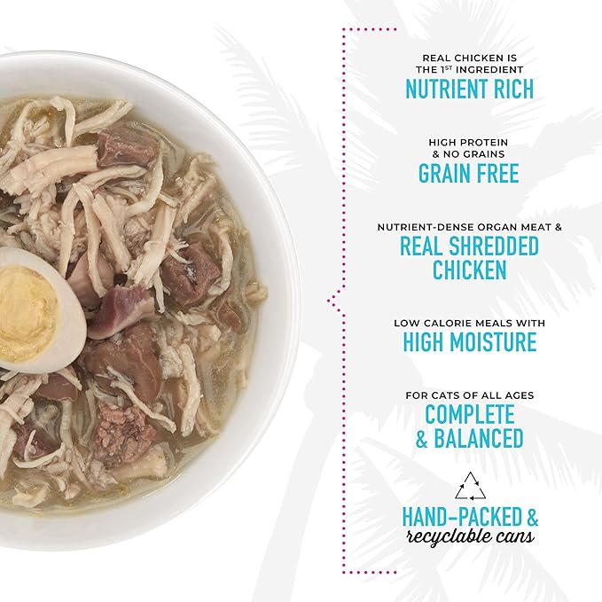 Tiki Cat After Dark, Variety Pack, High-Protein and 100% Non-GMO Ingredients, Wet Cat Food for Adult Cats, 5.5 oz. Cans (Pack of 8)