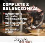 Dave's Pet Food Grain Free Canned Cat Food (Turkey & Giblets Pate), Made in USA Naturally Healthy Canned, Canned Pate, 12.5 oz Cans (12 Pack)