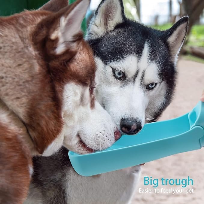 Portable Dog Small Animals Water Bottle for Walking 19 OZ or 12 OZ Pet Water Bottles for Puppy Medium Large Dogs Little Animals Water Dispenser Dog Small Animals Water Bowl (19OZ Blue)