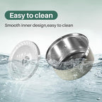 Gardner Pet Dog Bowls 1 Gallon (3.85L) Stainless Steel No Spill Water Bowl, Slow Water Feeder Metal Dog Bowls, Spill Proof Water Dispenser for Large Dogs, Promotes Healthy Hydration(White)