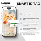 Anti-Lost Breakaway Cat Collar with QR Code Tag, Stars and Moon Safety Kitten Collar with Free Lifetime Online Pet ID Profile, Adjustable, Lightweight, Durable (Pink)