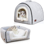 Cat Bed for Indoor Cats,Foldable cat cave,Anti-Slip & Water-Resistant Bottom,cat Houses for Indoor Cats or Small Dogs,Kitten Tent,Rabbit Bed,cat beds & Furniture