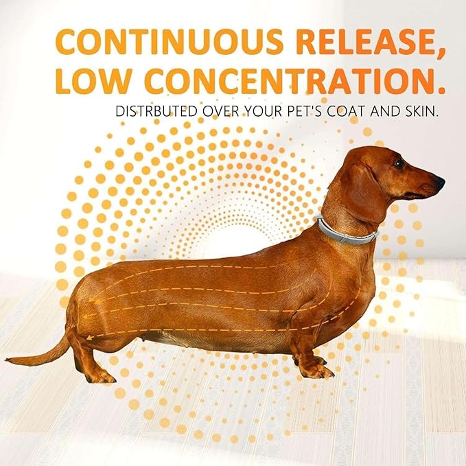 Flea Collars for Dogs, Dog Flea & Tick Control Flea Collar 8 Months Protection, Waterproof Dog Flea Collar, Flea Prevention for Dogs with Comb