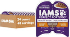 IAMS Perfect Portions Healthy Kitten Grain Free Wet Cat Food Cuts in Gravy, Chicken Recipe, 2.6 oz. Easy Peel Twin-Pack Trays (24 Count, 48 Servings)