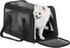 Petsfit Cat Carrier Dog Carrier, Large Capacity Lightweight Soft-Sided Pet Carrier for Travel, with Adjustable Shoulder Strap, Auto Locking Zipper Head and Washable Fleece Pad